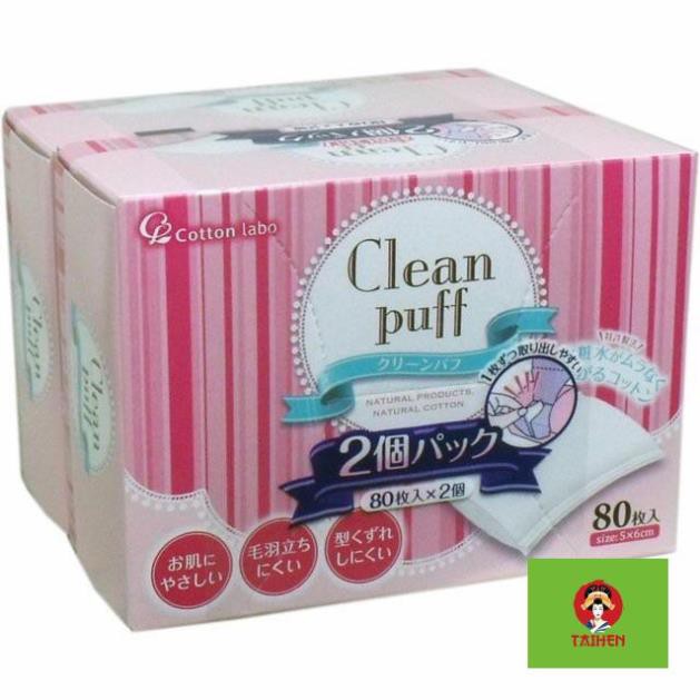 ( SỈ - LẺ ) BÔNG TẨY TRANG CLEAN PUFF NHẬT BẢN