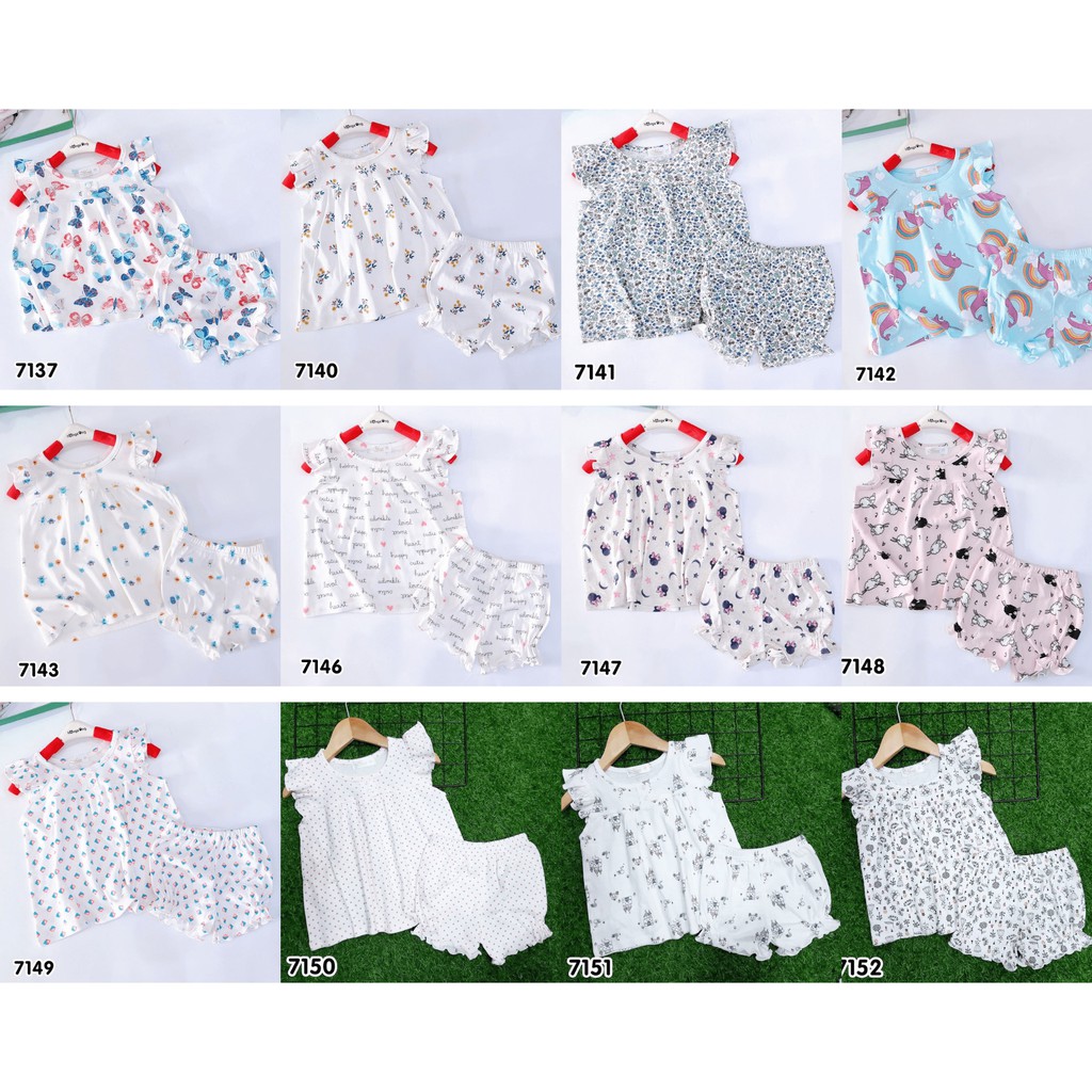 BỘ NGẮN BÉ GÁI CÁNH TIÊN NHIỀU MẪU CHO BÉ TỪ 7-19KG (2)
