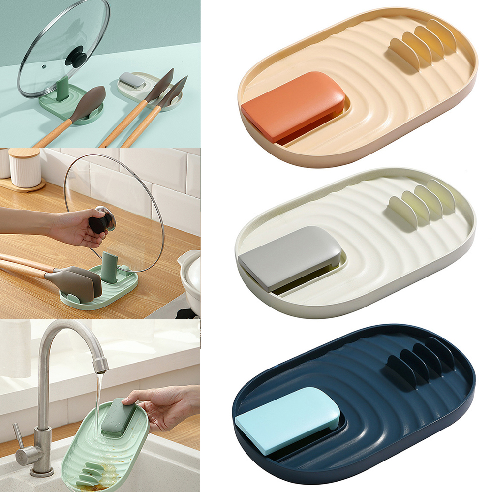 Giá Nhựa Đỡ Nắp Nồi Đa Năng Cho Nhà Bếp