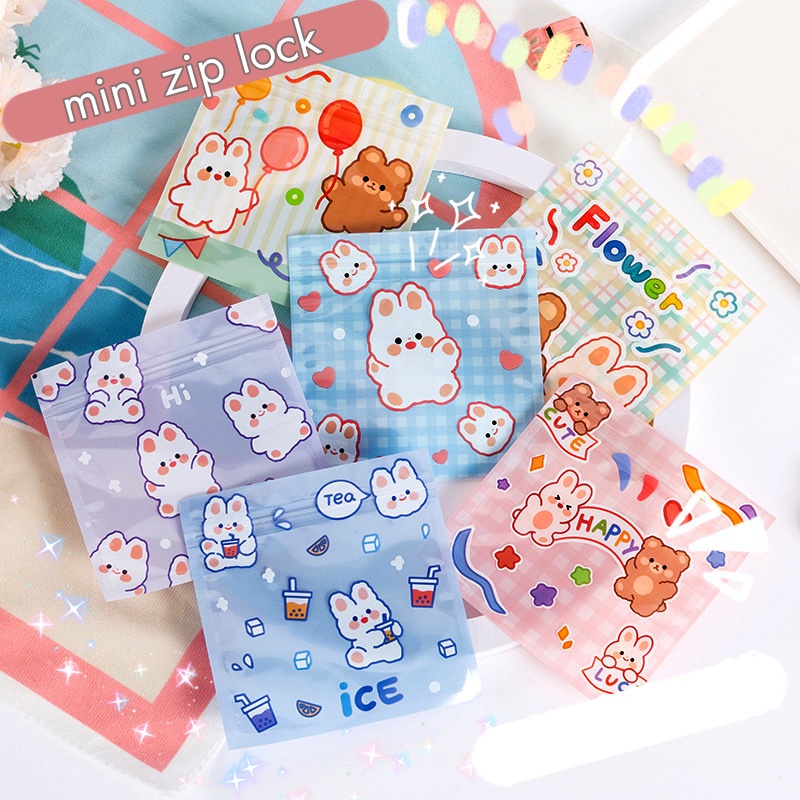 Túi ziplock đựng đồ mini cute - Gấu Thỏ House