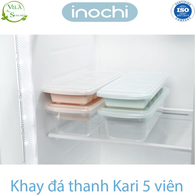 Khay Làm Đá, Khay Đá Kari 5 Ngăn, Nhựa Dẻo Cao Cấp Inochi Kháng Khuẩn -  Khử Mùi