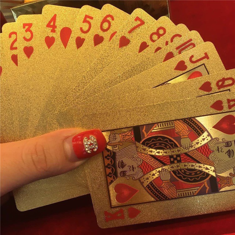 Bộ thẻ bài MẠ VÀNG chống thấm nước 54 lá khác nhau bộ tú bài tây anime manga chibi xinh xắn