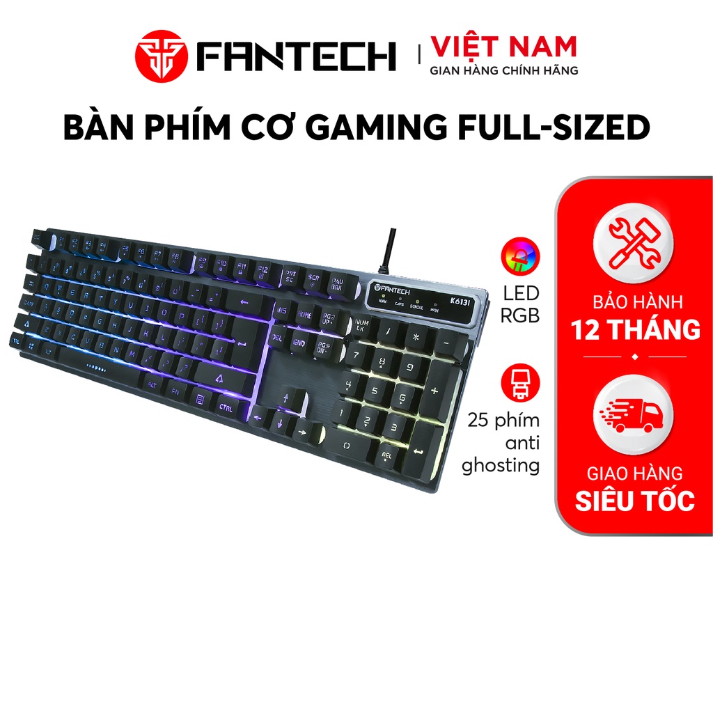 Bàn phím chơi game có đèn nền FIGHTER-Metal Fantech K613L - Chính Hãng