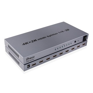 Bộ chia hdmi dtech dt-7148 1 ra 8 chính hãng hỗ trợ 4k