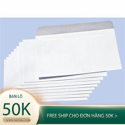 Bao thư trắng 12x22 có keo xấp 100 cái