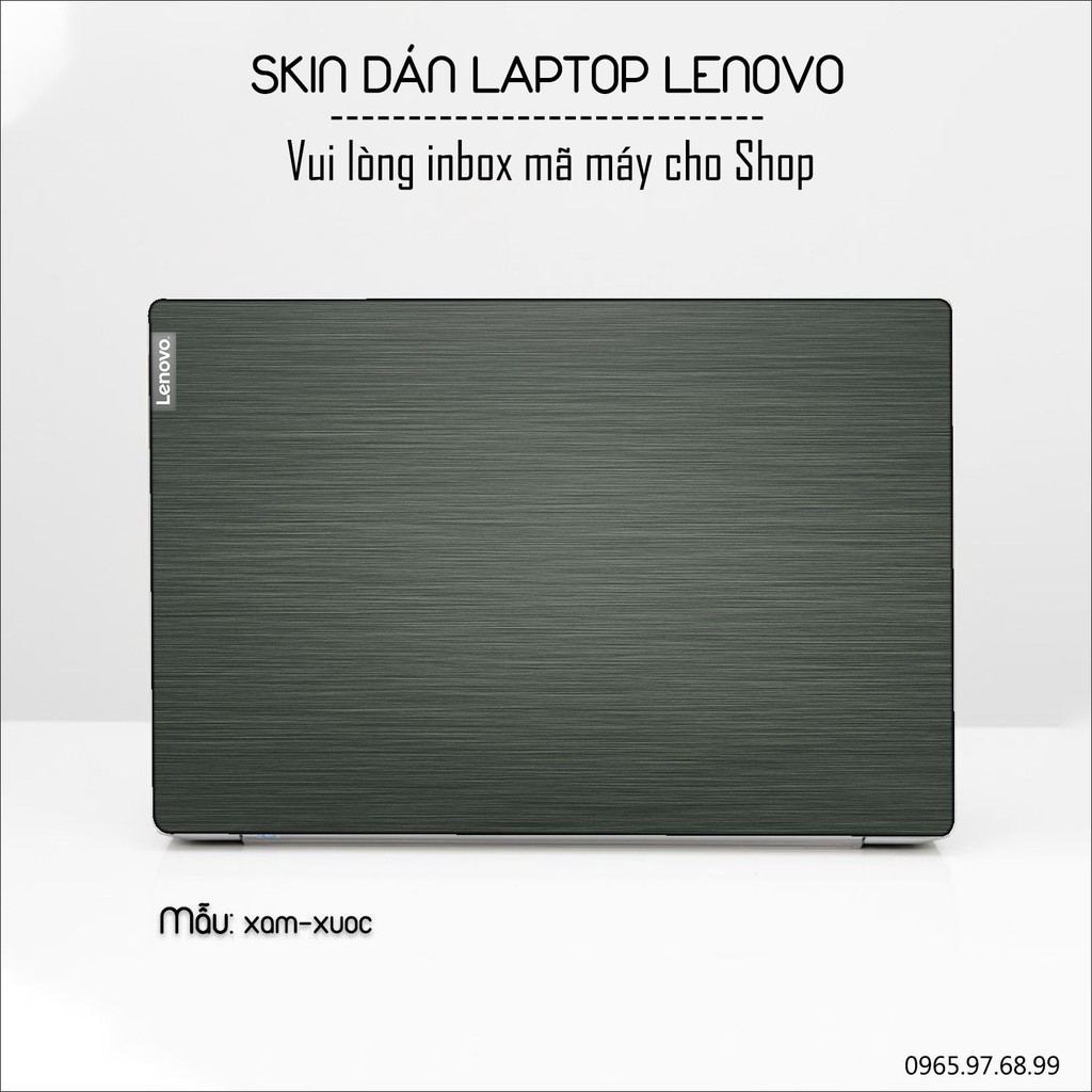 Skin dán Laptop Lenovo màu xám xước (inbox mã máy cho Shop)