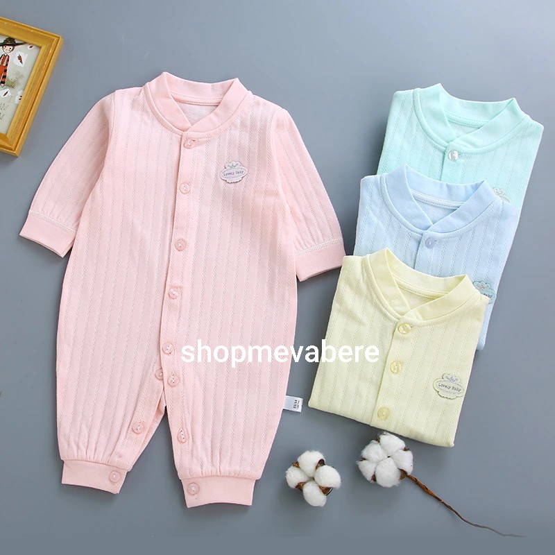 Body liền thân dài tay cotton cho bé trai và bé gái sơ sinh từ 3-14kg, hàng đẹp xuất Hàn - BD20