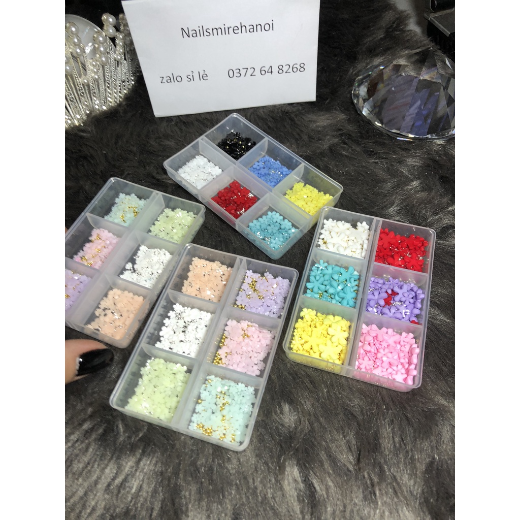 khay hoa nhí mix màu 6 ô ( miễn ship )
