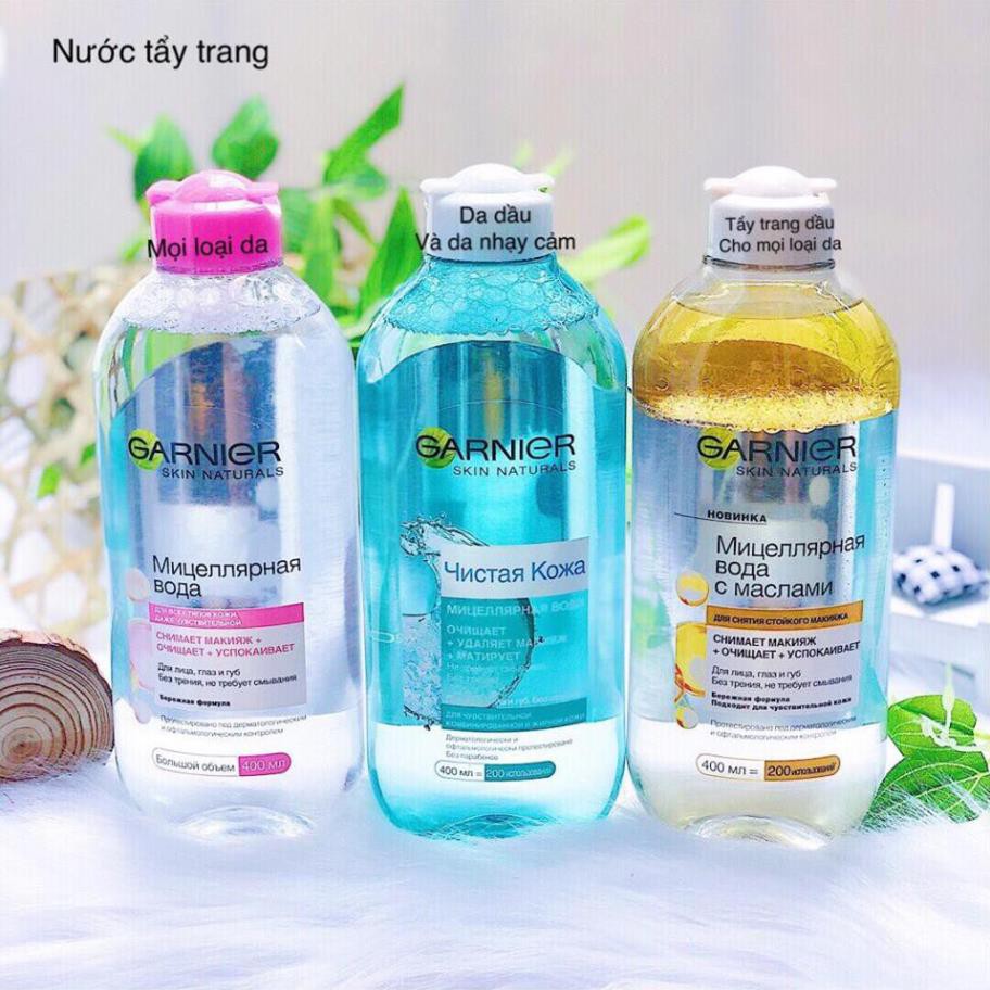 Nước tẩy trang Ganier Micellar, Tẩy Trang Garnier, Dầu tẩy trang Garnier