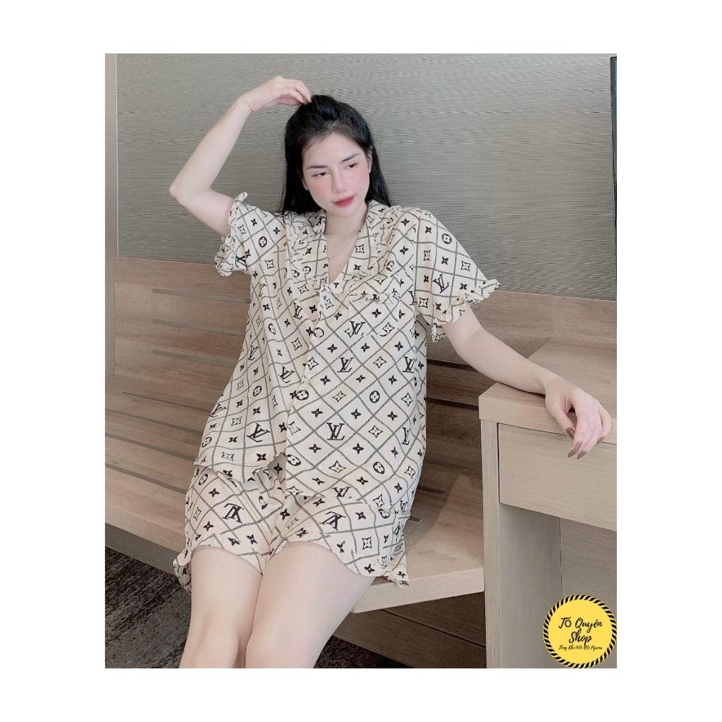 Đồ Ngủ Lụa Satin 🔥FREESHIP🔥 Đồ Bộ Pijama Quần Đùi  Aó Cộc Họa Tiết Dễ Thương TỐ QUYÊN SHOP