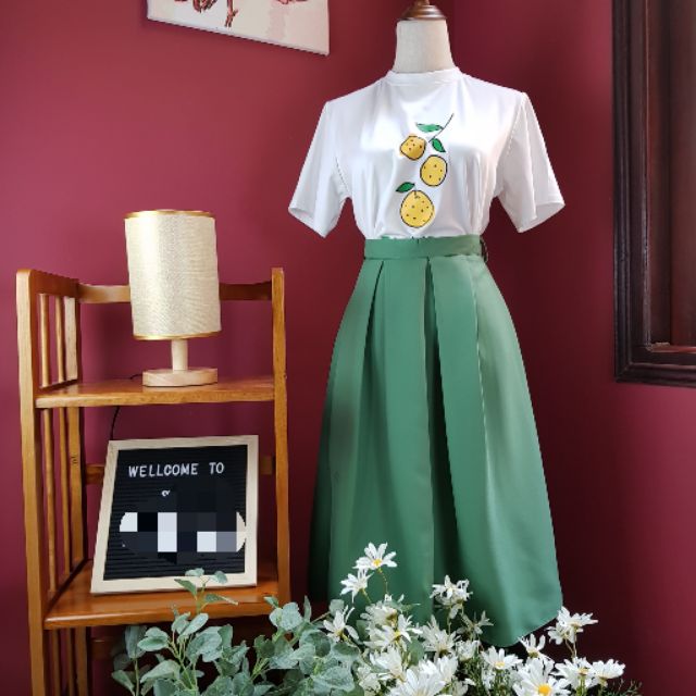 Set Áo Thun Chân Váy Midi (S108)