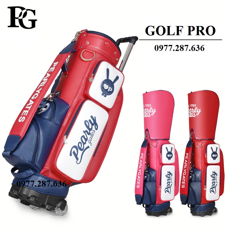 Túi đựng gậy golf bag nữ PG chứa 14 - 16 gậy da PU cao cấp chống nước chống bụi TM058