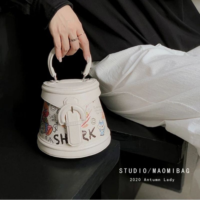 ✨ Túi Gấu Graffiti Xô - Túi Xách Nữ - Hàng Quảng Châu