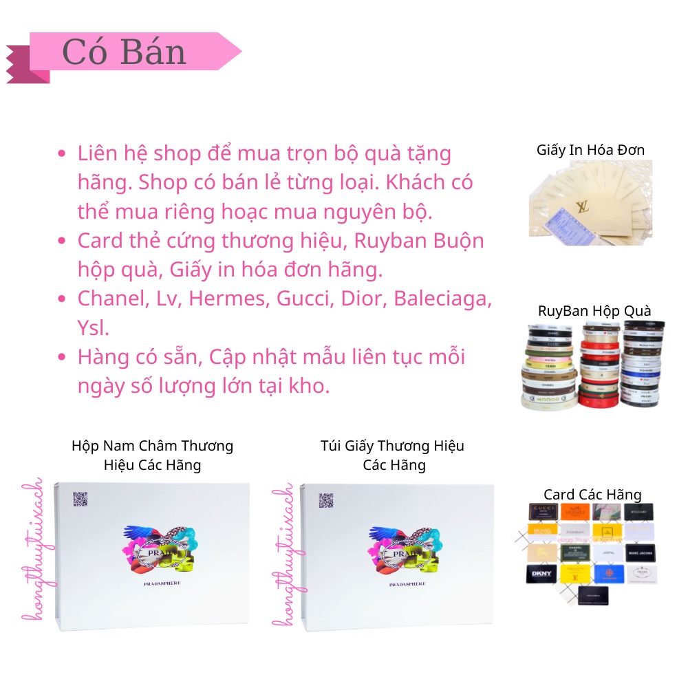 Hộp Nam Châm Các Hãng, Hộp Giấy Pra da Các Hãng Túi Xách Nữ