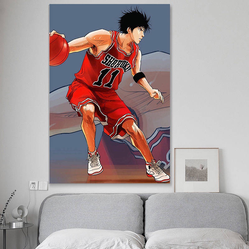 Thảm Treo Tường Trang Trí Phòng Ngủ / Phòng Khách In Hình Anime Slam Dunk