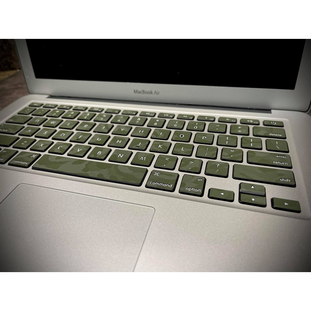 Miếng dán bàn phím MACBOOK mẫu 3M hở đèn Led hình skin decal Black Matrix Camo Nordic Electric Brush Carbon Black Đen Sh