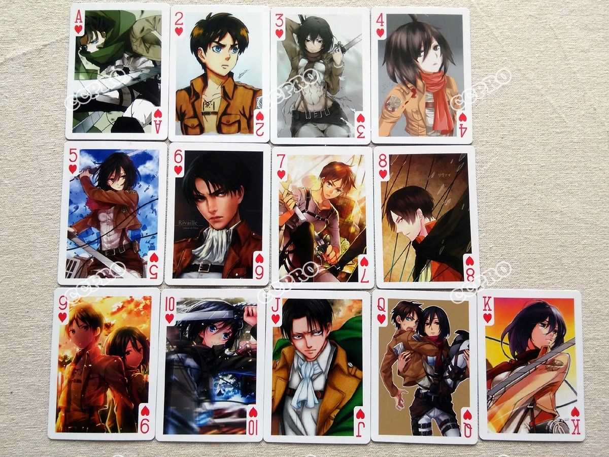 Bộ Bài Poker Phong Cách Anime Attack On Titan