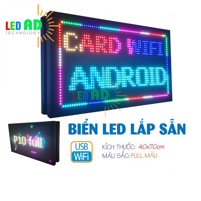 Biển Quảng Cáo Led Ma Trận 2 Mặt - Full Màu Ngoài Trời 8 Tấm P10 Full Color - Mạch HD W60 75 WIFI - Nguồn 5V60A