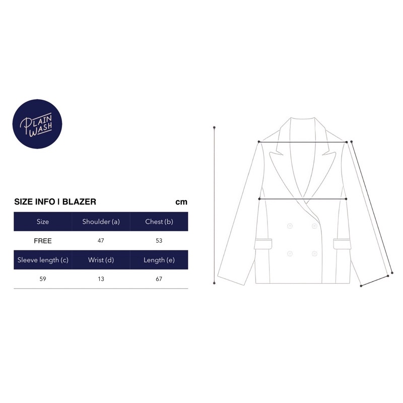 Plainwash.co - Áo khoác Queena Button Front Blazer