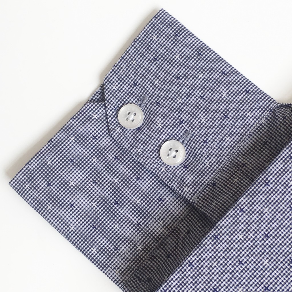 Áo sơ mi nam tay dài vạt bầu Slim Fit Tencel Vĩnh Tiến 290 - G061