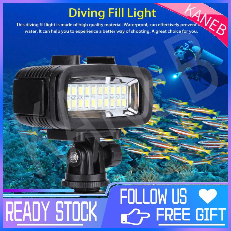 Đèn led 20 bóng đi lặn chuyên dụng chống thấm nước và giá gắn đèn cho gopro 40m kèm phụ kiện