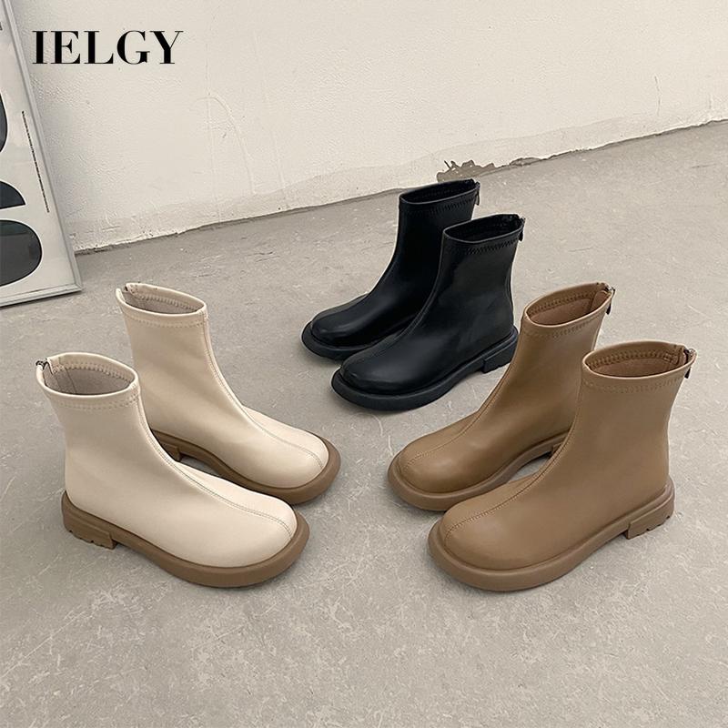 Giày Bốt martin Có Khóa Kéo Sau Phong Cách retro Thời Trang Cho Nữ