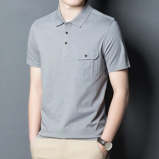 Áo thun nam, áo polo TÚI HỘP trung niên cá sấu dáng hàn full size 4 màu