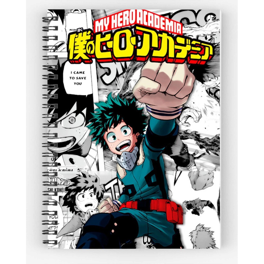 sổ tay my hero academia sổ gáy xoăn