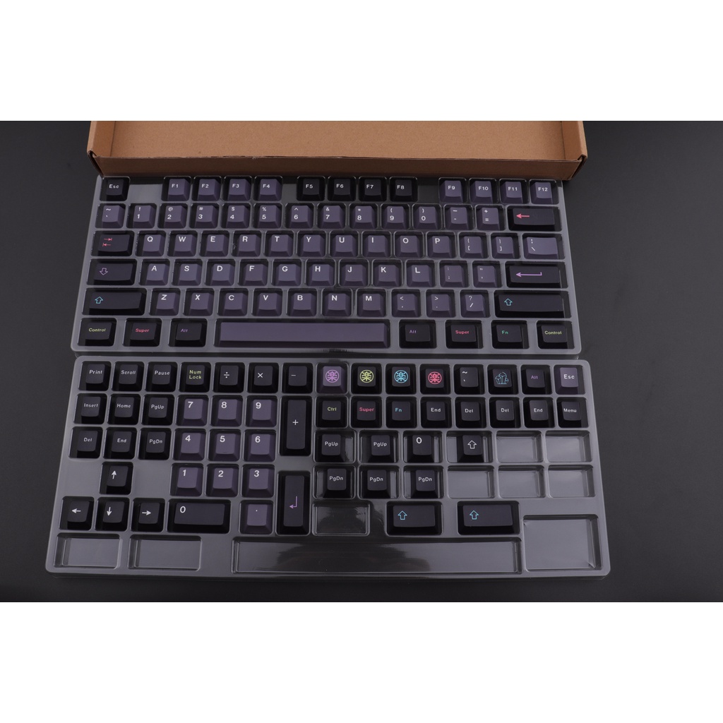 GMK Dracula ＭＯＤＵＬＥ keycaps, 129 phím keycaps Cherry Profile DYE-SUB Cá nhân hóa GMK Keycaps cho Bàn phím cơ / Bàn phím cơ chơi game