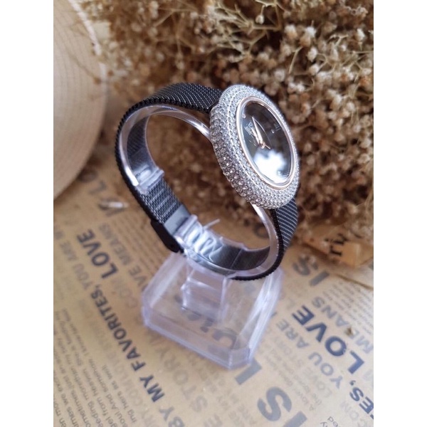 Đồng hồ nữ Burgi case 36mm mầu đen