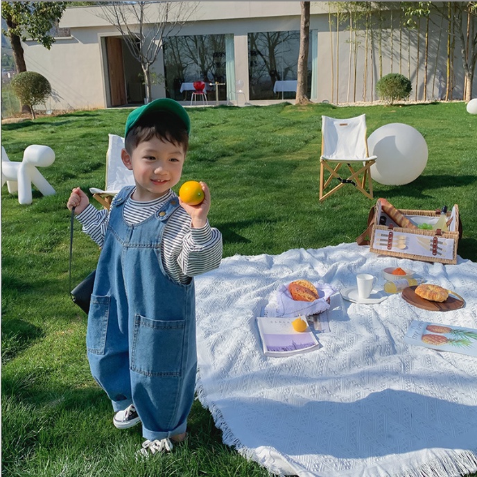 Yếm Jean đáy thụng khuy cài cho bé Y910