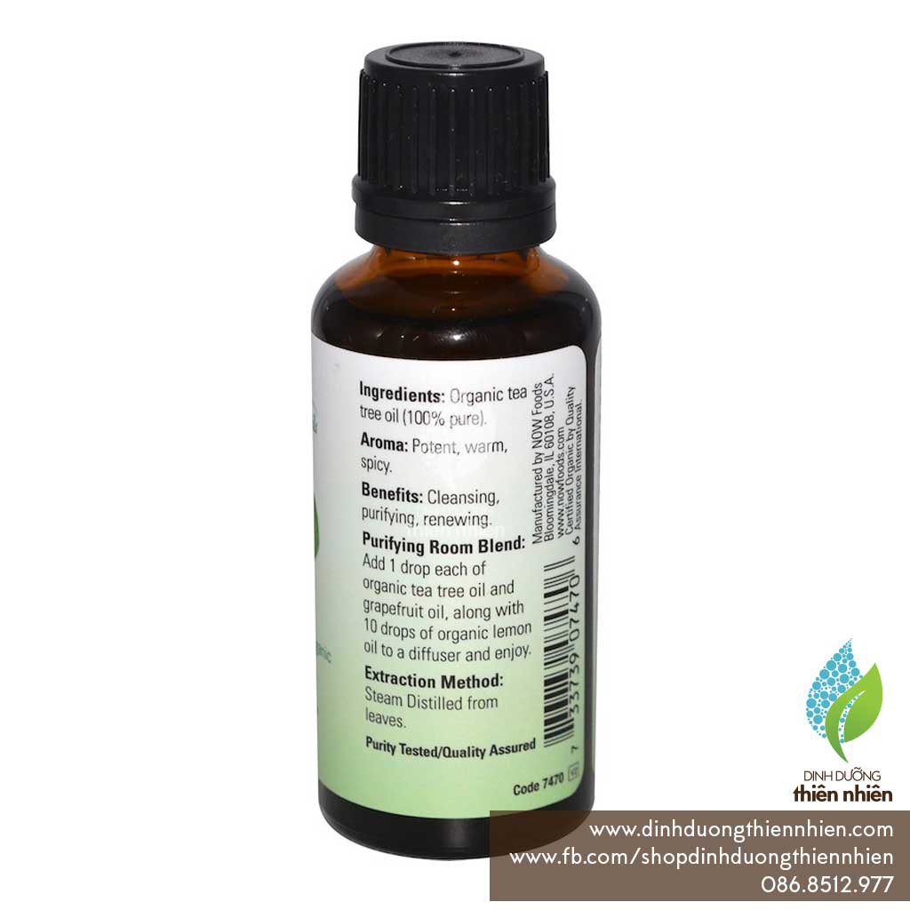 Tinh Dầu Tràm Trà Hữu Cơ Now Organic Tea Tree Oil, 30ml