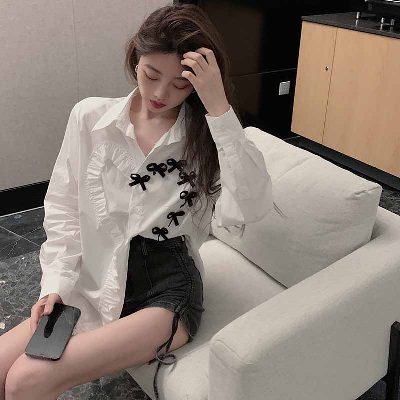 Áo sơ mi SUXI dài tay thiết kế mới theo phong cách Hàn Quốc thời trang mùa thu