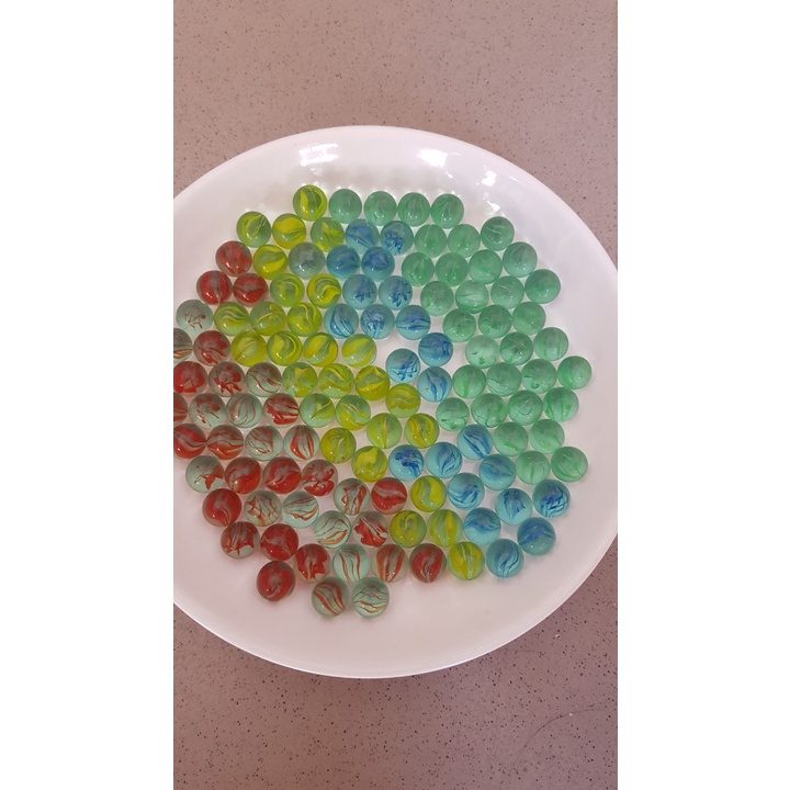 70 viên bi ve thủy tinh 8 khía 1.4 cm