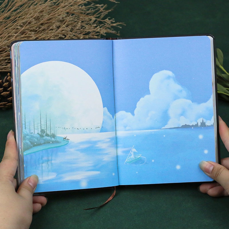 Sổ Tay Ghi Chú Màu Dạ Quang Phong Cách retro Hàn Quốc Dễ Thương