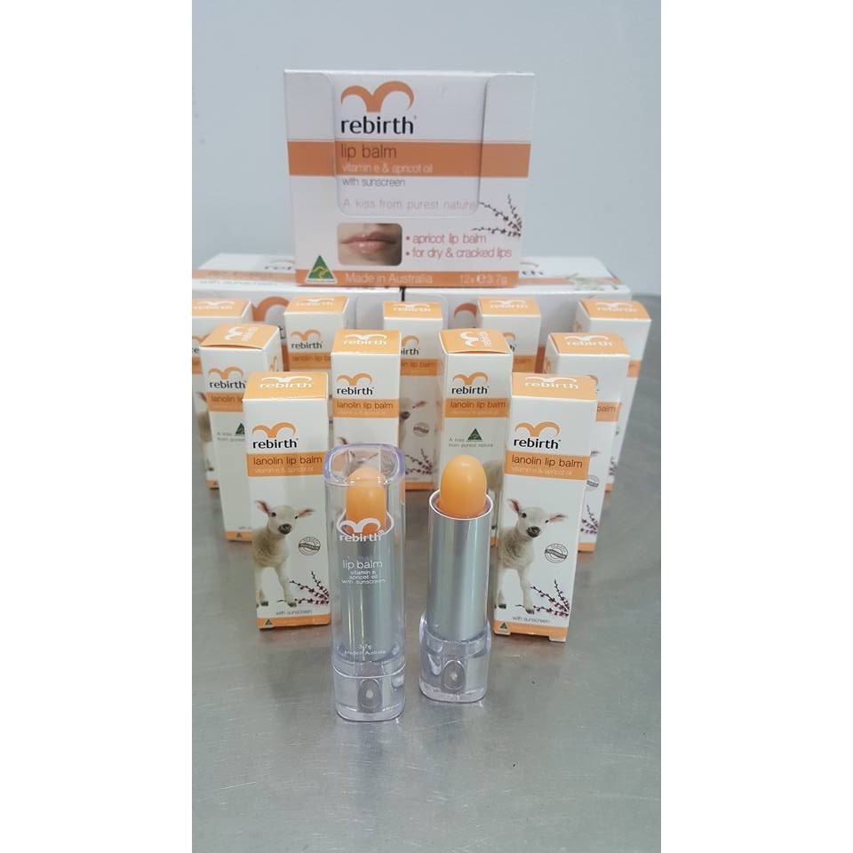 Son dưỡng môi nhau thai cừu chống khô và nứt nẻ Rebirth Úc