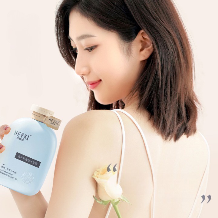 Sữa Tắm Dưỡng Ẩm Hương Nước Hoa Heyxi Giúp Sạch Sâu, Lưu Hương Dài Lâu Kem Dưỡng Ẩm Trẻ Hóa Làn Da Trắng Sáng Mịn Màng