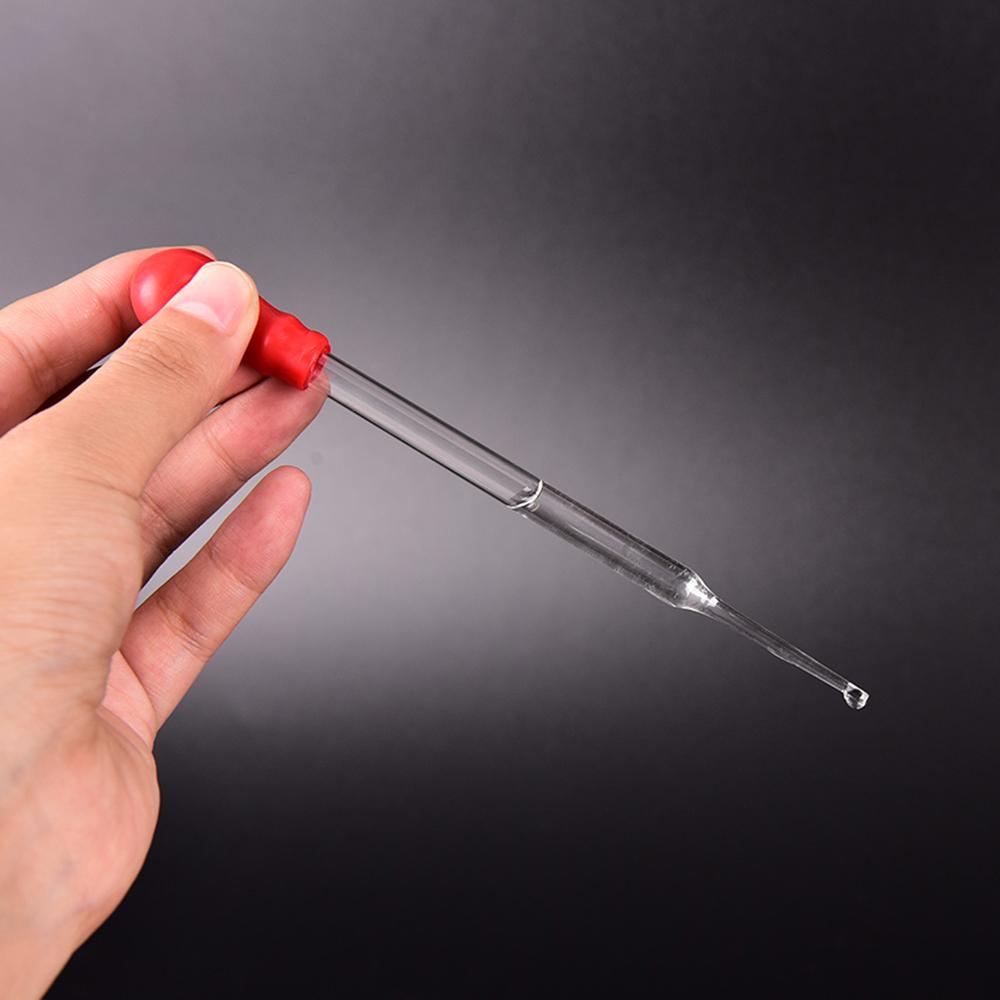 Ống Nhỏ Giọt Bằng Thủy Tinh Trong Suốt 9cm / 10cm / 12cm / 15cm / 20cm Không Khung Đầu Cao Su Tiện Dụng Cho Giảng Dạy