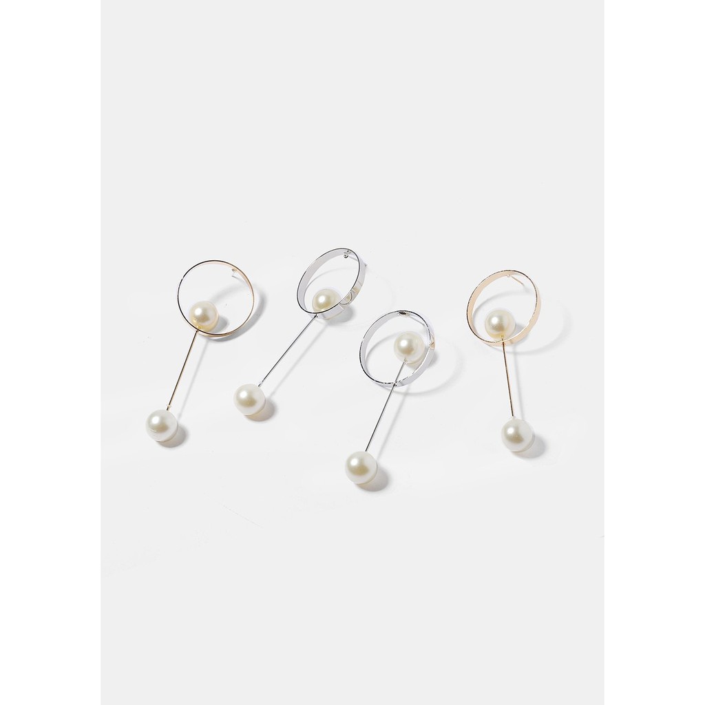 [THANH LÝ] BÔNG TAI SHOP MISS A Pearl Circle Drop Earrings