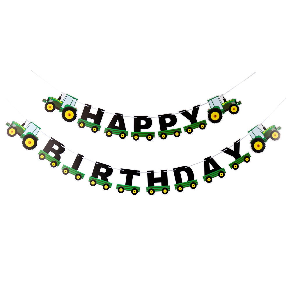 Dây chữ HAPPY BIRTHDAY trang trí sinh nhật chủ đề xe cho bé trai