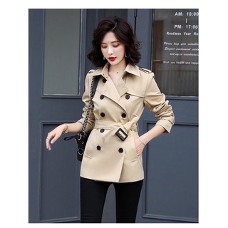 Áo trecnh coat, áo măng tô dáng lỡ chất kaki2 lớp