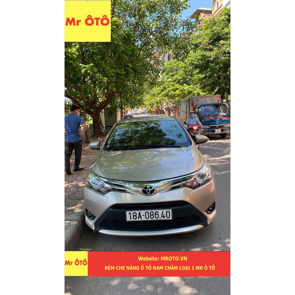 Rèm Che Nắng Xe Toyota Vios 2013-2018 chống UV Hàng Loại 1 Mr Ô Tô -Bảo Hành 2 Năm