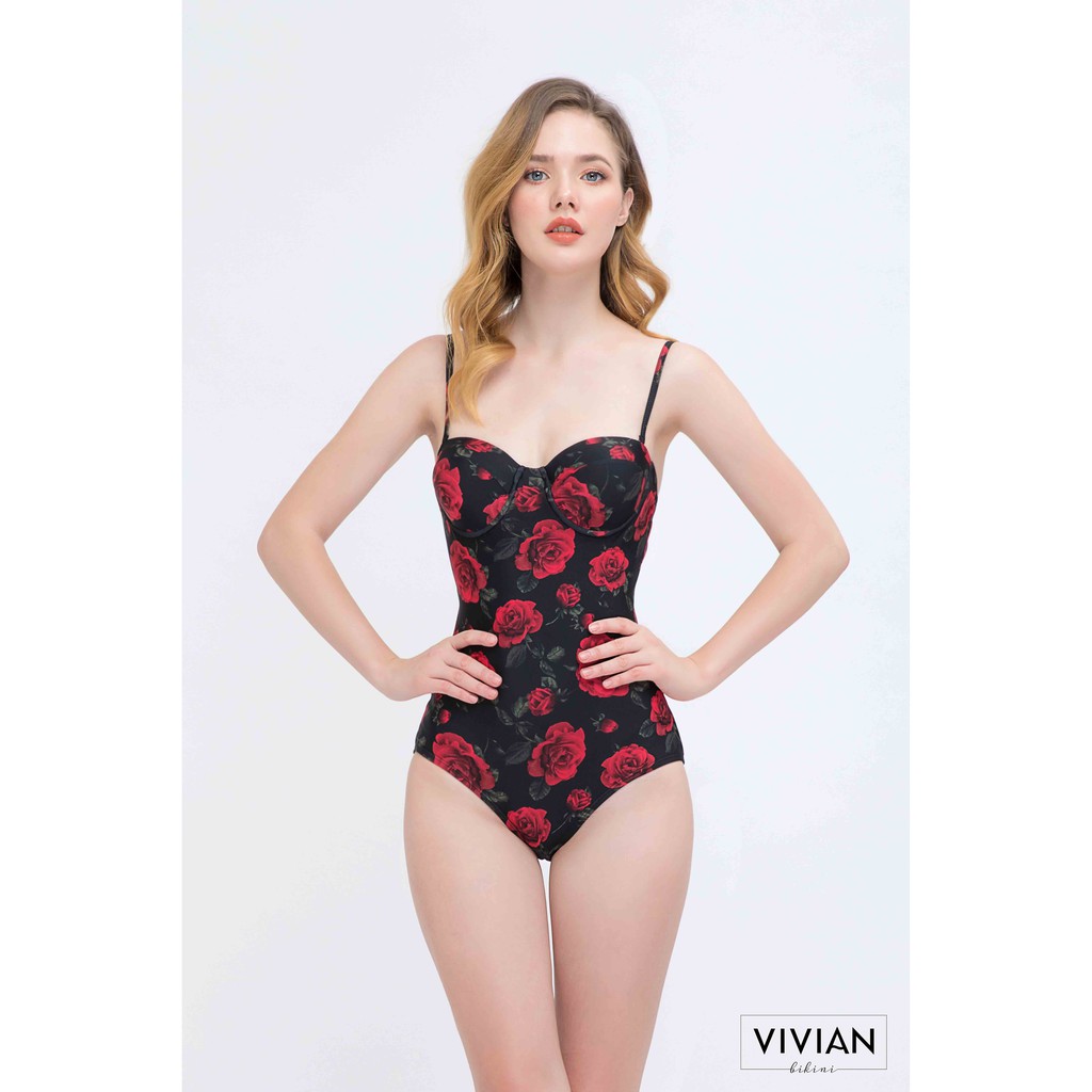 Đồ bơi áo tắm BIKINI PASSPORT Một mảnh cup ngang Basic - Đỏ-VS080_RD