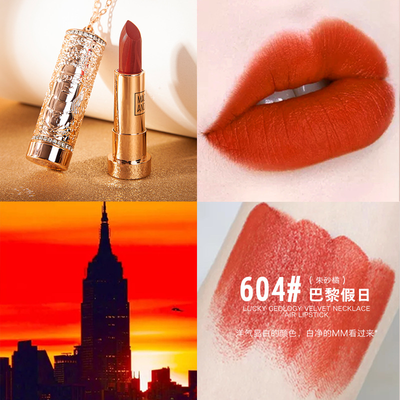 Son môi MACK ANDY mềm mịn như nhung thiết kế vòng đính đá phù hợp cho học sinh | BigBuy360 - bigbuy360.vn