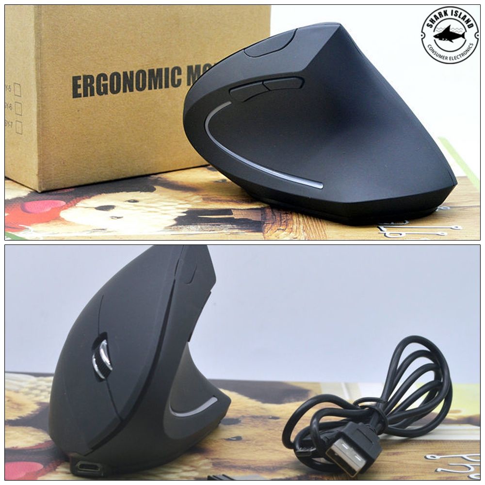 Sáng Tạo Thực Tế Cung Cấp Máy Tính Mát Shark Fin Ergonomic Thoải Mái Dọc Chuột Không Dây-ELLE