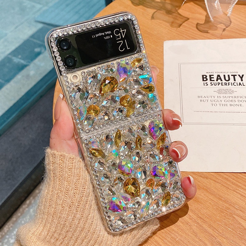 Ốp Điện Thoại Đính Đá Lấp Lánh Nhiều Màu Sắc Cho Samsung Galaxy Z Flip 3 Samsung Galaxy Z Flip3 5G