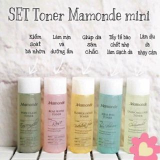 Có sẵn set toner mini 5 chai mamonde 25ml/