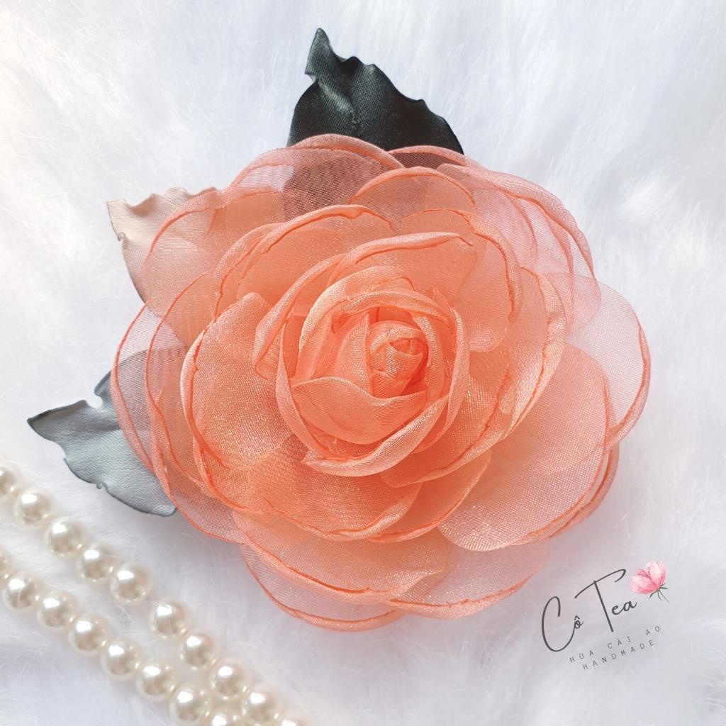 Hoa cài áo handmade cao cấp ghim cài áo dài váy vest phụ kiện ghim cài áo đẹp- HOA CÀI ÁO CÔ TEA