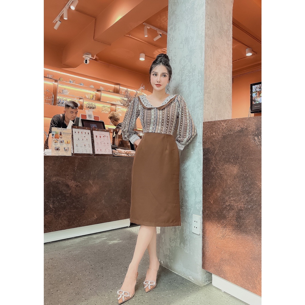 ĐẦM CS NÂU PHỐI VOAN SỌC– M010