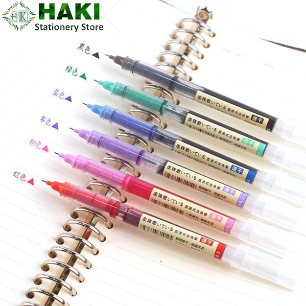 Bút mực gel ngòi 0.5mm HAKI, bút mực 18 màu sắc tùy chọn B25